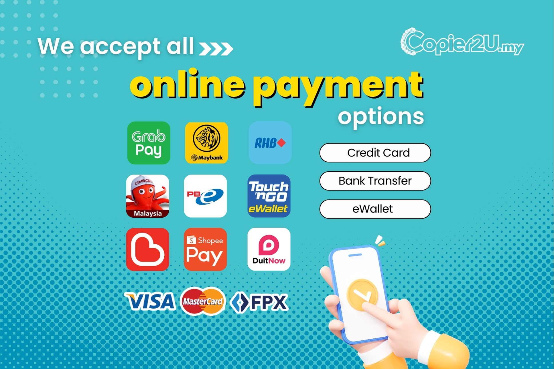 cashless payment copier rental