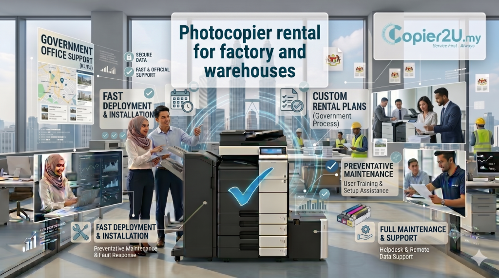 Photocopier rental for factory and warehouses