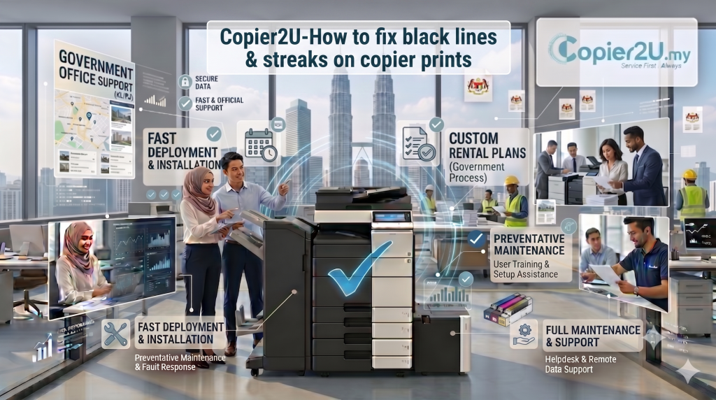 Copier2U-How to Fix Black Lines & Streaks on Copier