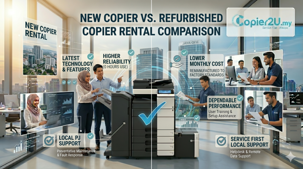 New copier vs refurbished copier rental