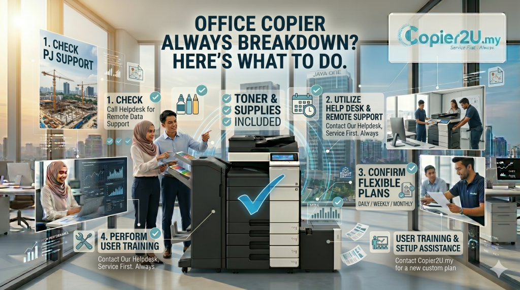 Office copier always breakdown Here's what to do.